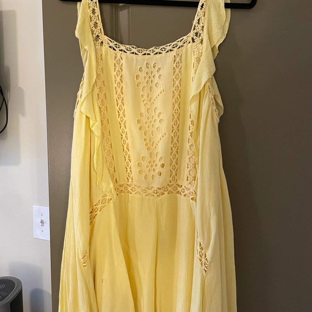 Yellow free people sun dress